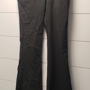 Womens Express Editor Style Pants Black w/pinstripes